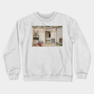 Brita's Forty Winks. From A Home by Carl Larsson Crewneck Sweatshirt